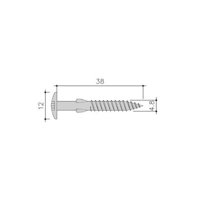 Image de Siding Schroef Torx+Vlgls 100St 4,8X38 Rvs C04 Donkerbruin