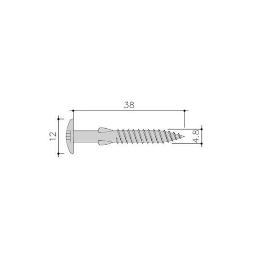 Image de Siding Schroef Torx+Vlgls 100St 4,8X38 Rvs C56 Metaalgrijs Uitverkoop