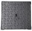 Picture of Cast iron manhole cover 305x305 mm class B125 stainless black Epoxy-Gecoat
