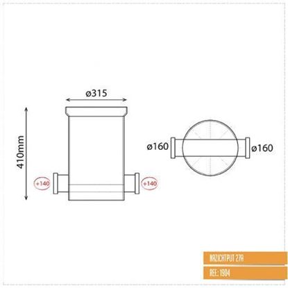 Picture of PE inspection chamber 315 2x160 - NR 27A