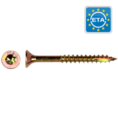 Picture of Screw univ. torx - 4.00 x 60 zn yellow 200pcs