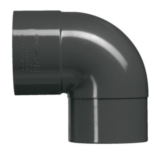 Picture of Dakgoot Bocht PVC Ø80 M/F 90° Antraciet