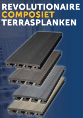 Afbeeldingen van Terrasplank composiet betongrijs 25x135 300cm