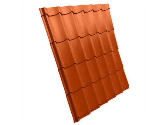 Image de Dakplaat Dakpan Model Lot 2m x 1.10m Terra Cotta