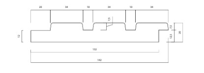 Picture of Thermowood Triple Ayous 4200x142x20 (nuttig 132mm)