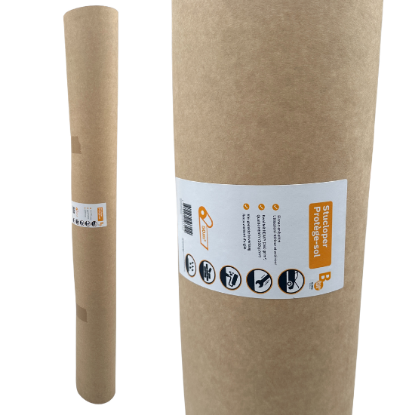 Afbeeldingen van BP De Witte Professionele Stucloper Protectiekarton Eco Bruin Wit 75m2